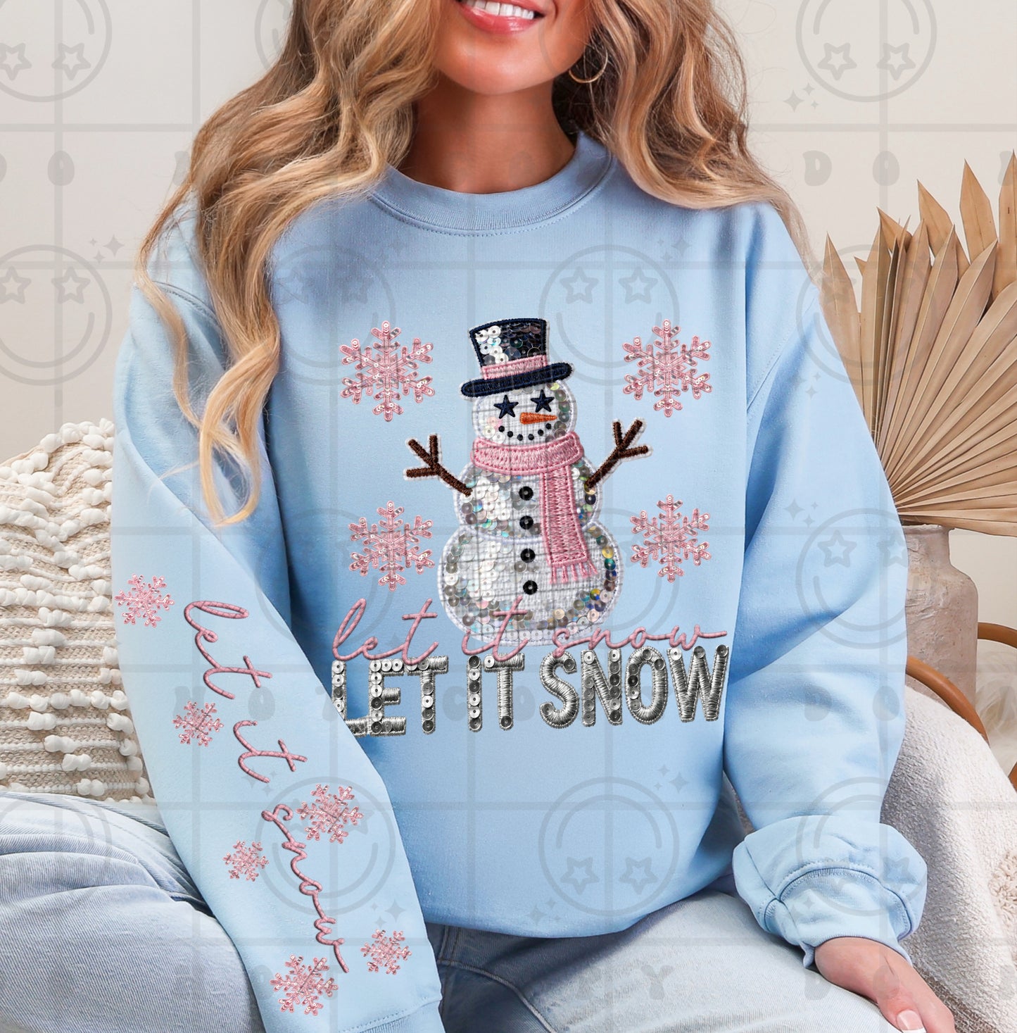 Let It Snow (Faux Sequin) DTF Prints