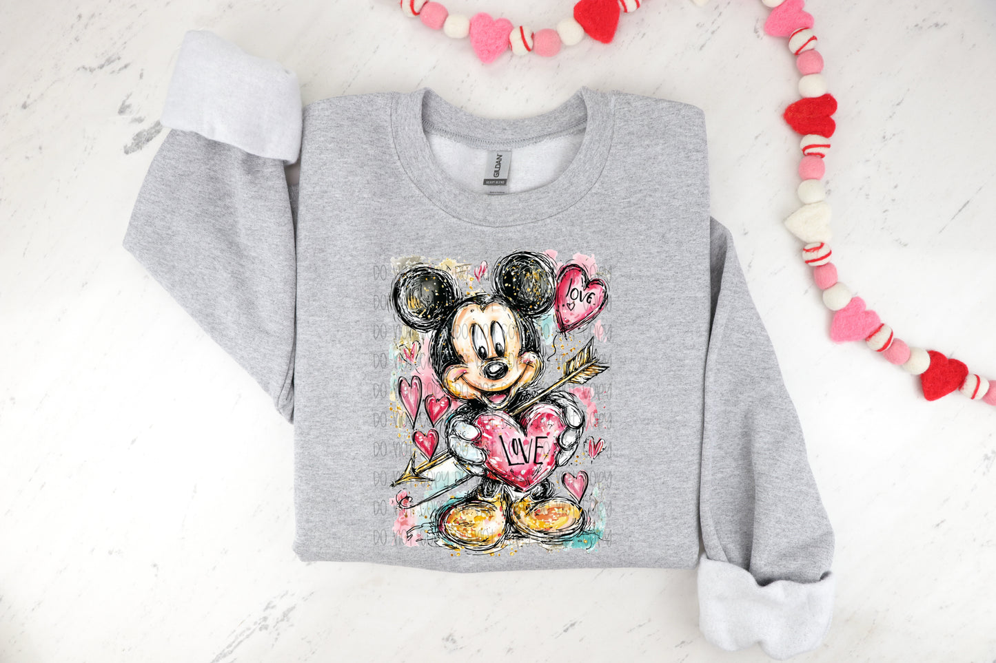 Hearts & Arrows Mouse DTF Prints