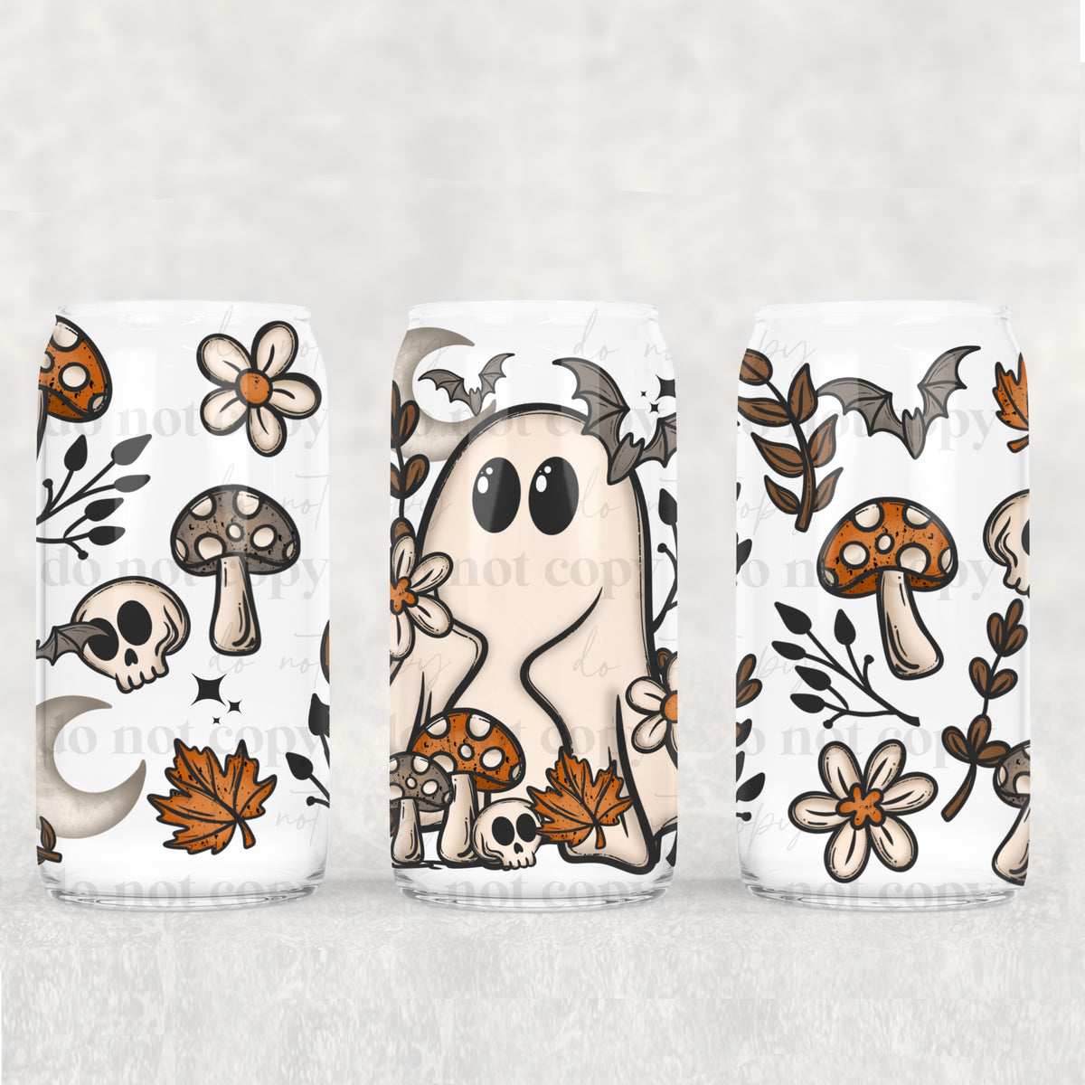 Cottagecore Fall Ghost 16 oz Glass Wraps – Mama Lynn's Creations