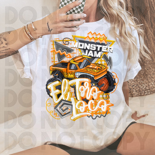 Retro Style MJ El Toro Loco DTF Prints