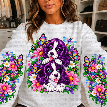 LFrank Purple Dogs DTF Print