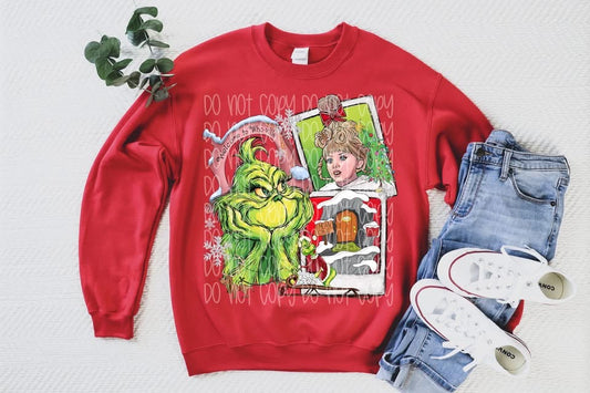 Grinchy Polaroid DTF Prints