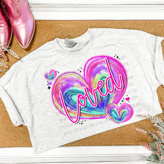 Loved Bright Heart DTF Print