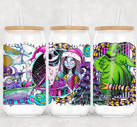Christmas Nighmare 16 oz Glass Wraps