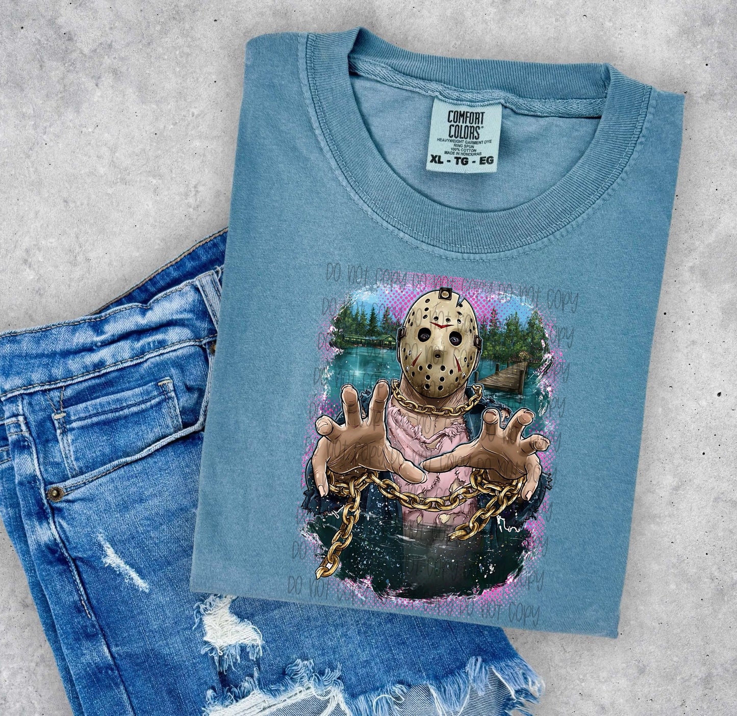 Pink Jason Halloween DTF Print