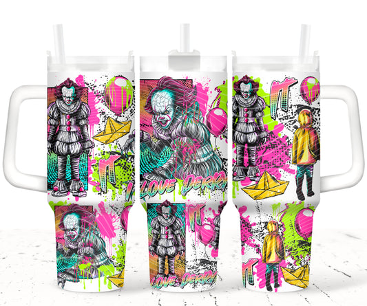 Horror I Love Derry 40 oz Tumbler Prints