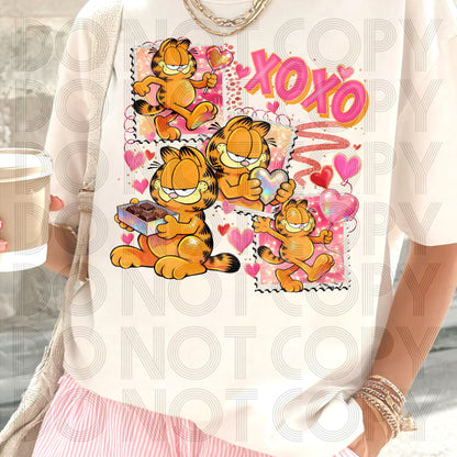 XOXO Garfield Stamps DTF Prints