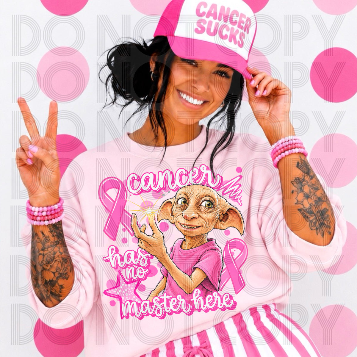 Cancer Has No Master Here DTF Print