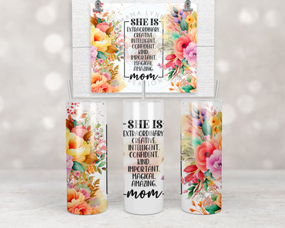 Bright Floral Extraordinary Mom Design Transfers