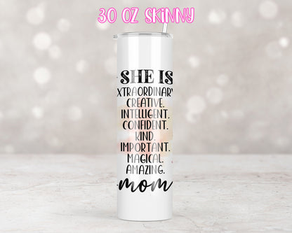 Bright Floral Extraordinary Mom Design Transfers