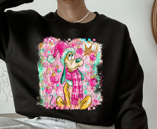 Christmas Pluto DTF Print