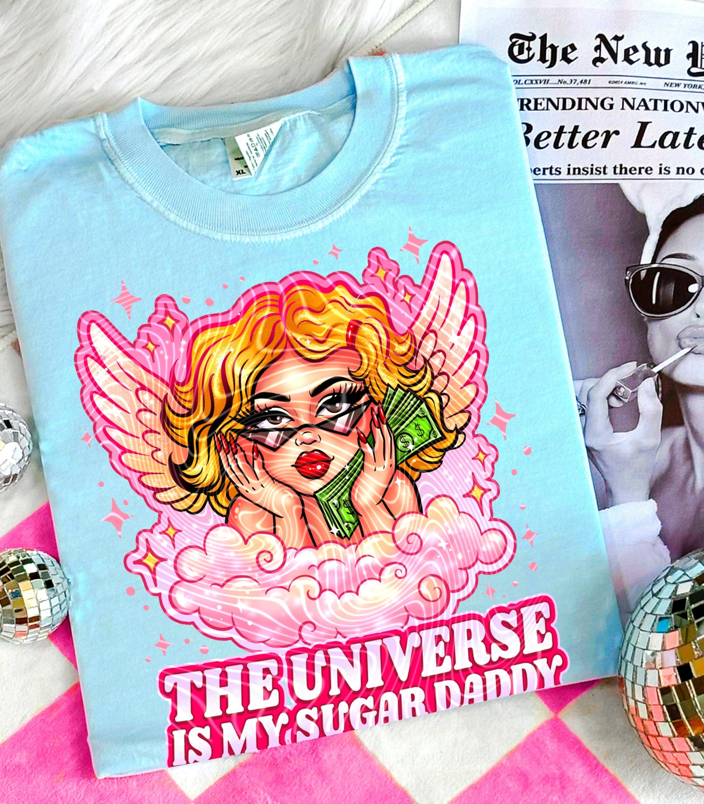 The Universe Is My Sugar Daddy (Light Skin Tone) DTF Prints