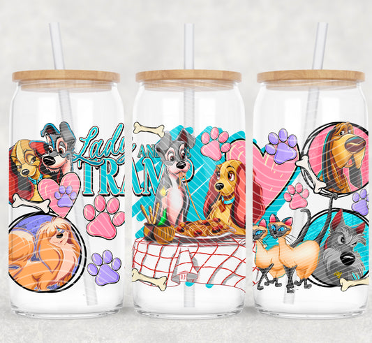 Lady & Tramp 16 oz Glass Wraps