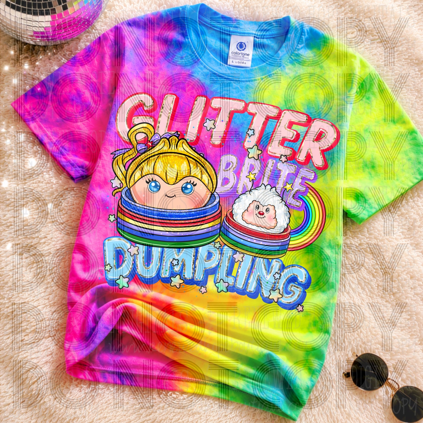 Glitter Brite Dumpling DTF Print