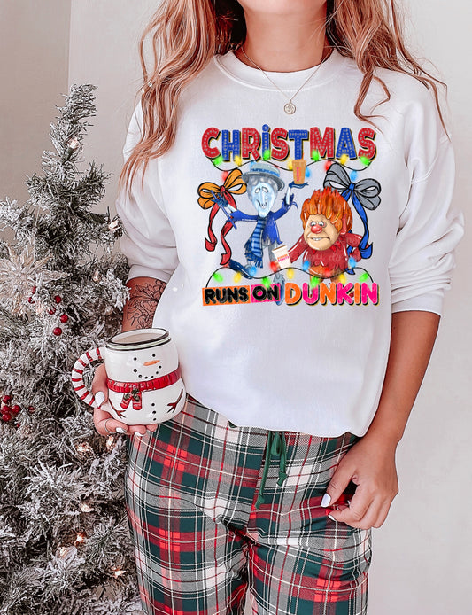 Christmas Runs On Dunkin DTF Prints