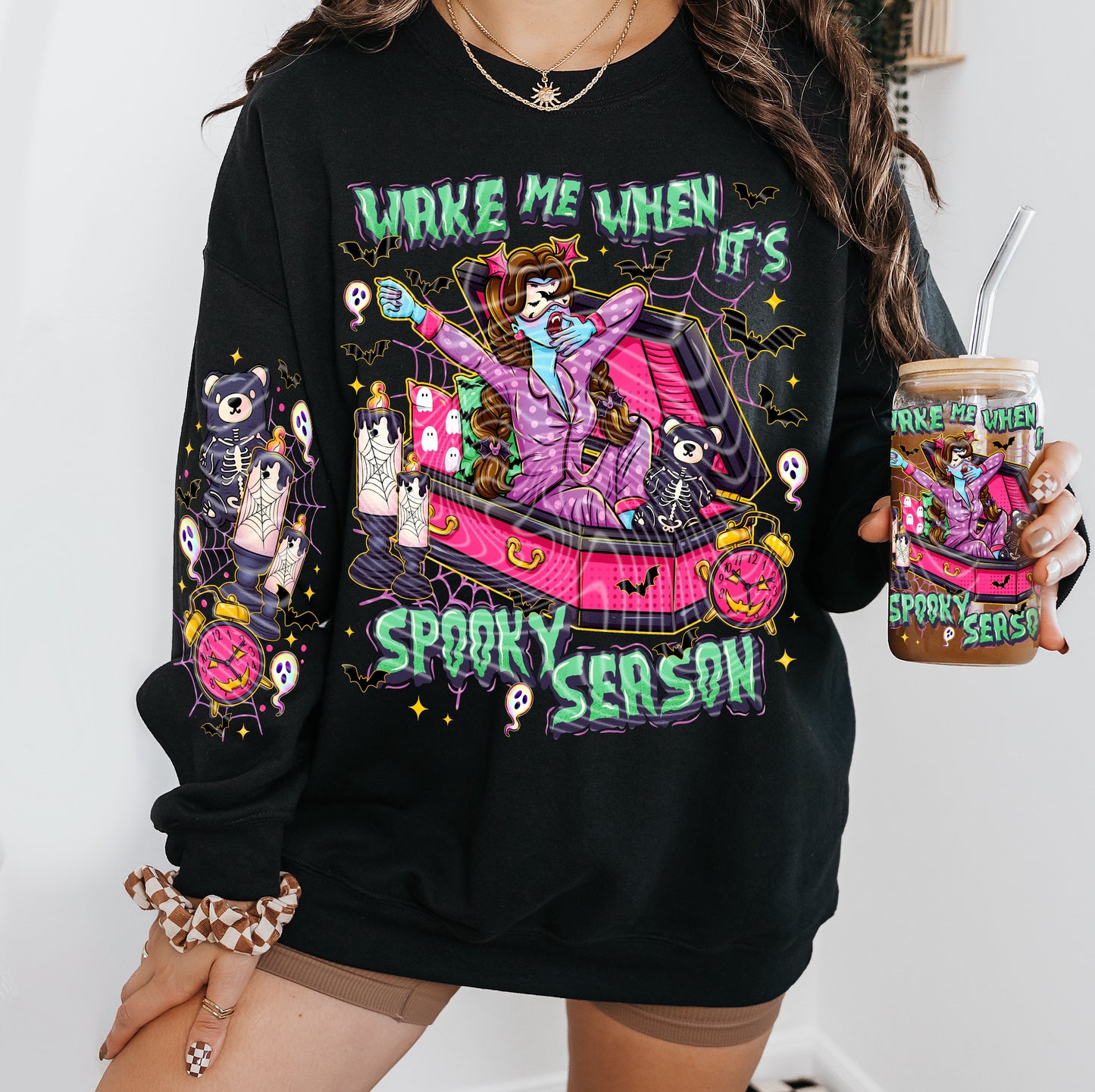 Wake Me When Its Spooky Season DTF Prints