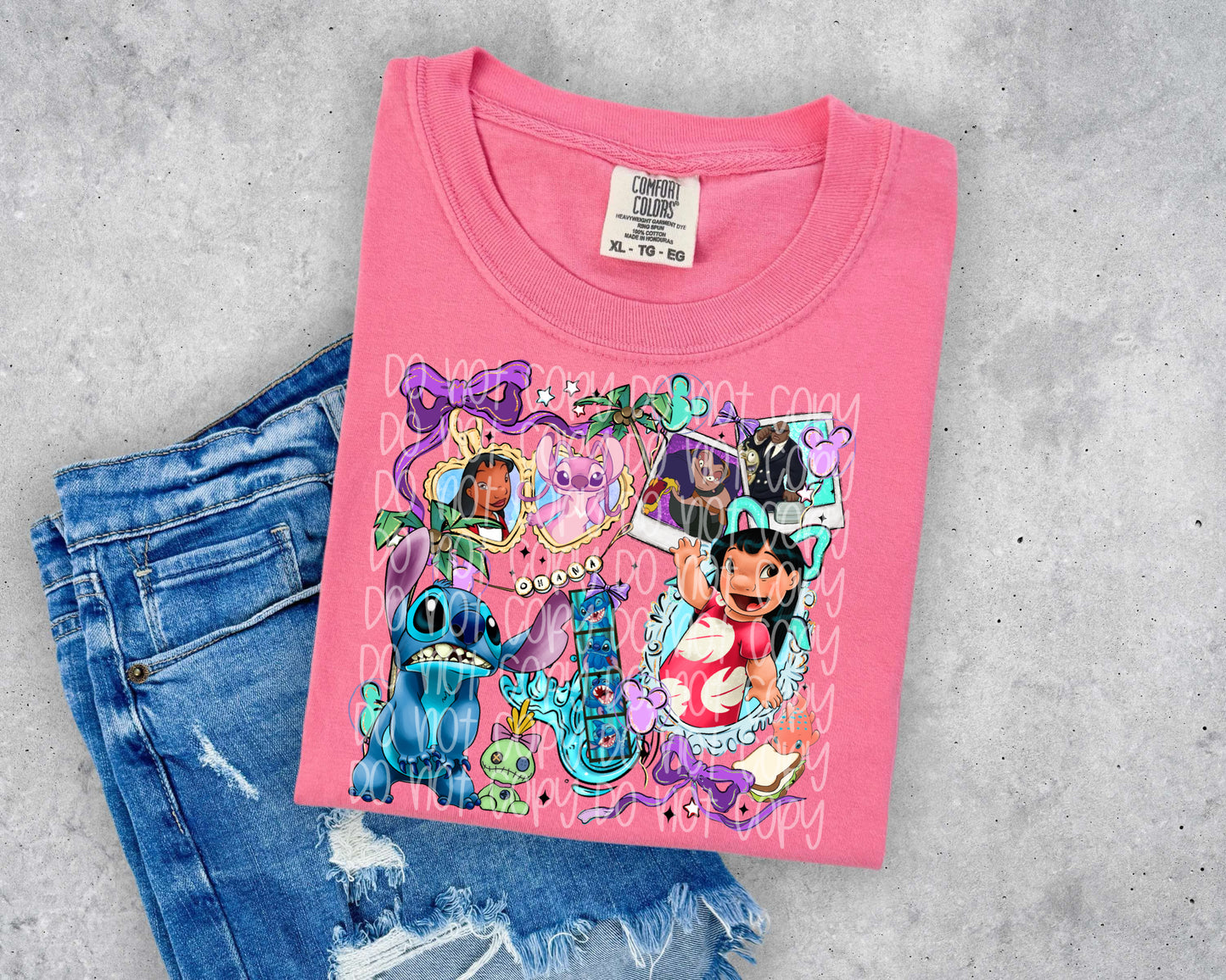 Ohana Friends Lockets DTF Prints