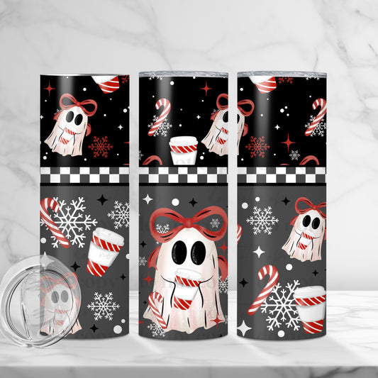 Coffee Bow Ghostie Tumbler Wrap