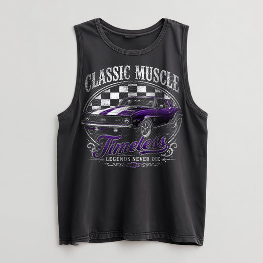 Classic Muscle Timeless (Halftone For Black Fabric Only) DTF Print