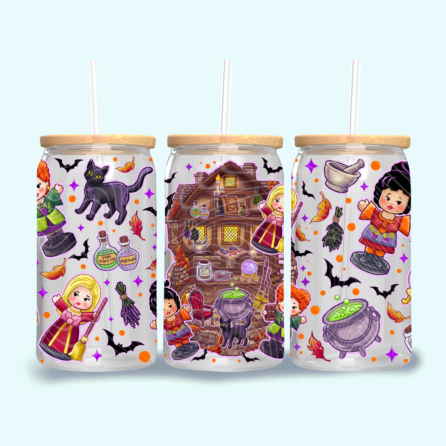 Polly Pocket Hocus Pocus 16 oz Glass Wrap