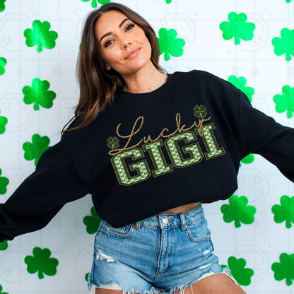 St. Patty Lucky Collection Faux Embroidery DTF Print