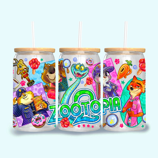 Zootopia 16 oz Glass Wraps