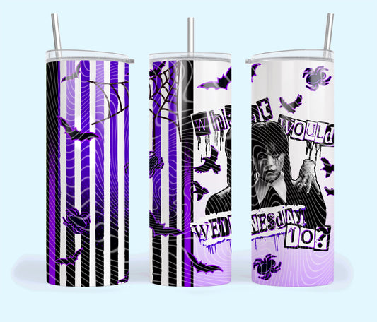 What Would Wednesday Do (Purple) Tumbler Wrap