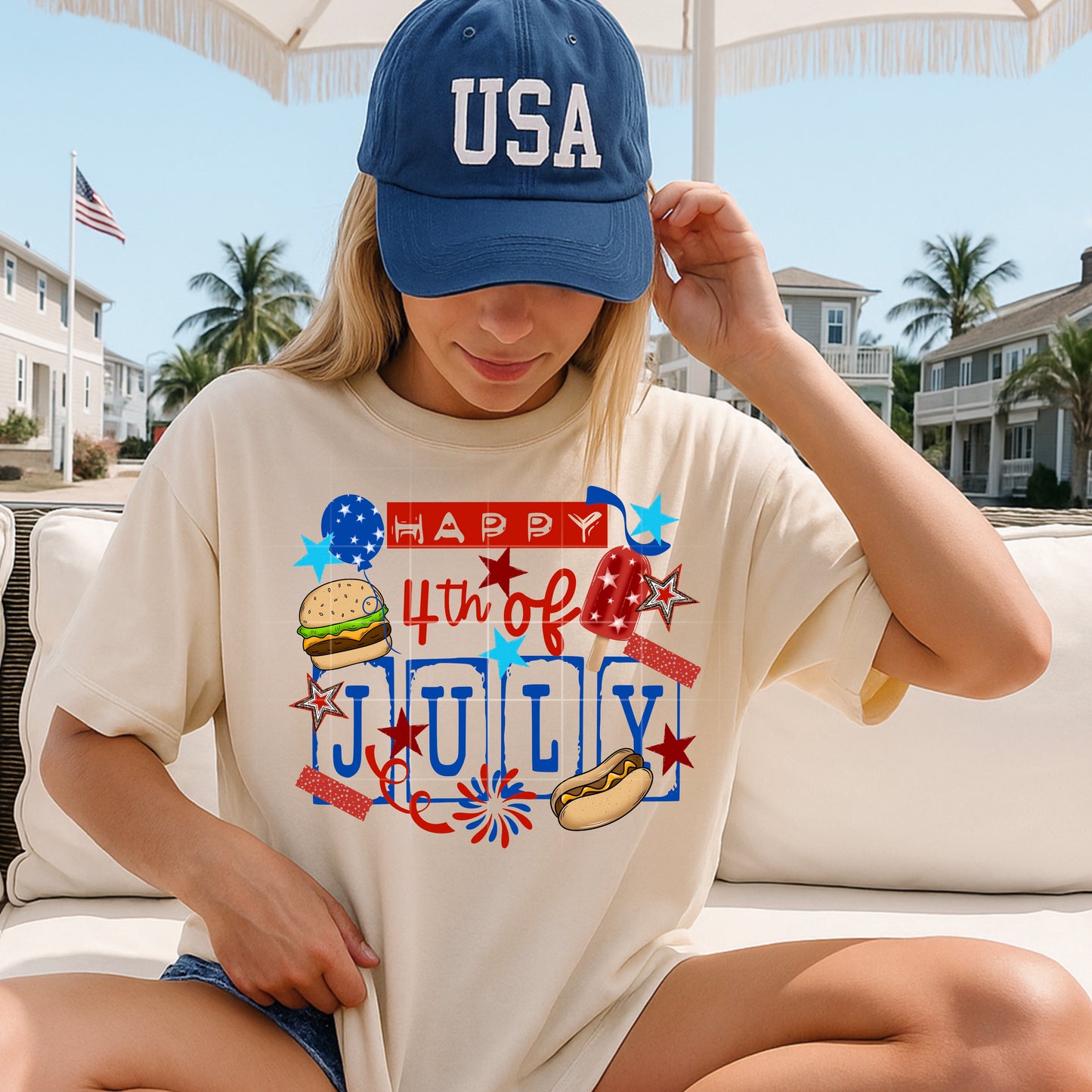 Happy 4th Of July DTF Print
