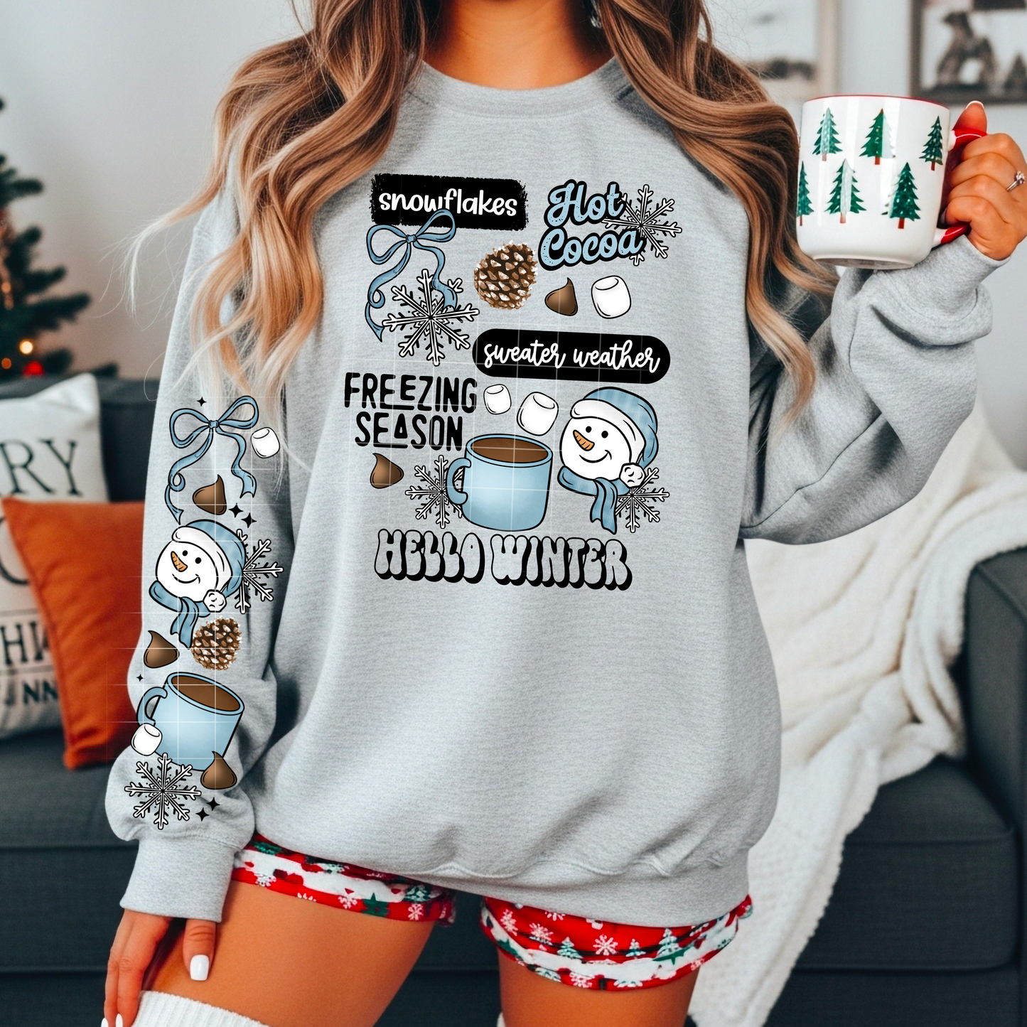 Hello Winter Collage DTF Print