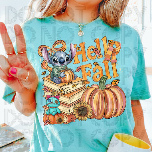 Hello Fall Alien DTF Prints