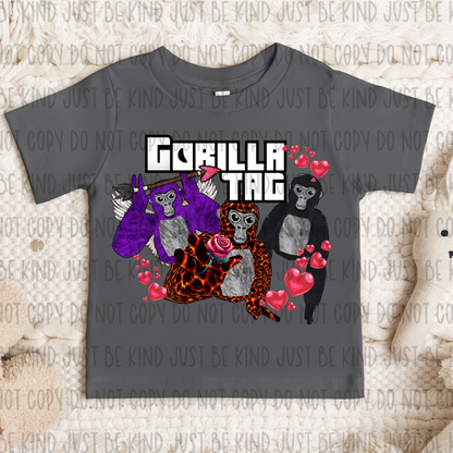 Valentine Gorilla Tag DTF Print