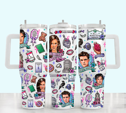 Dear Diary I Am A Vampire 40 oz Tumbler Prints