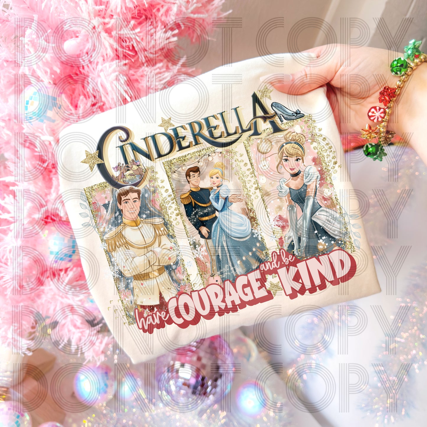 Cinder Princess Christmas DTF Print