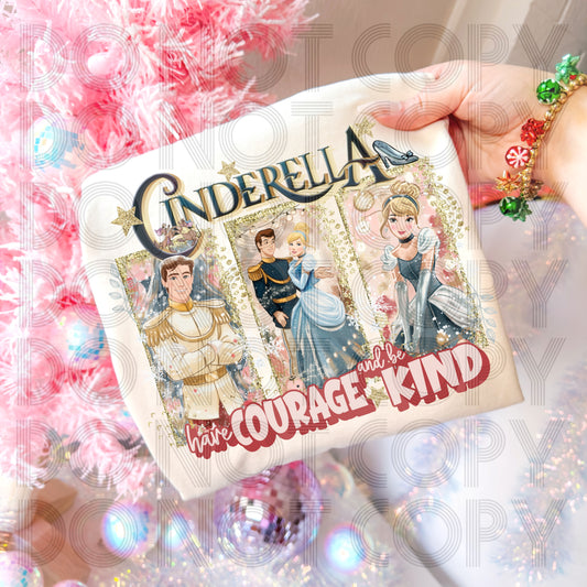 Cinder Princess Christmas DTF Print