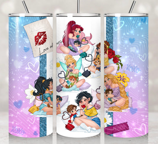 Love Always Princess Valentines Tumbler Wrap