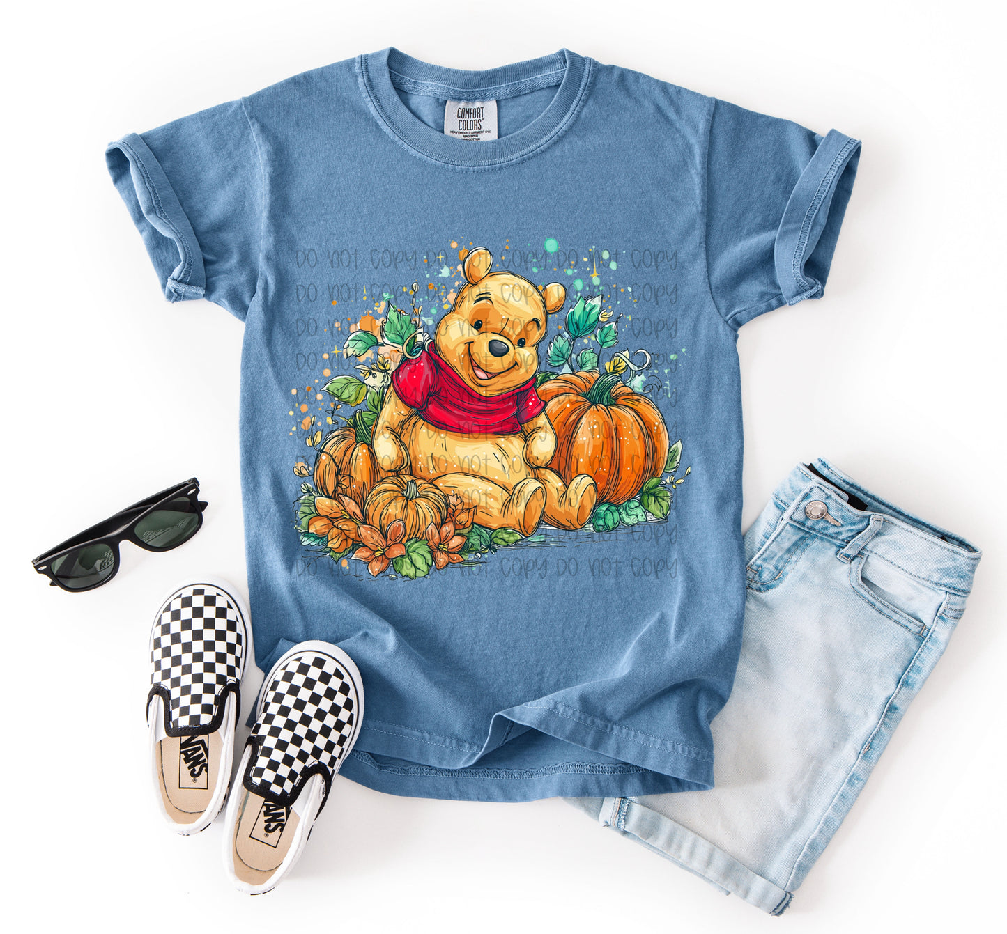 Fall Pumpkin Honey Bear DTF Prints