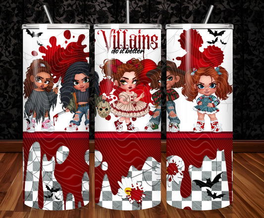 Horror Girls Villains Do It Better Tumbler Wrap