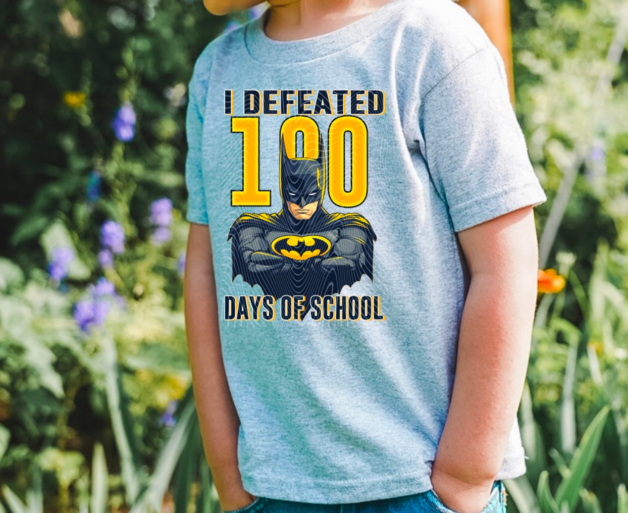 I Defeated 100 Days of School DTF Print