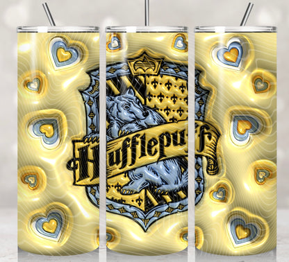 3D/Inflated Wizard School House and Hearts
