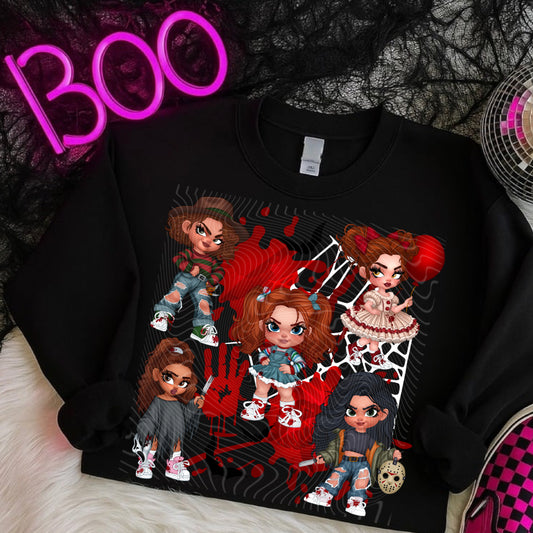 Horror Girls Collage DTF Prints