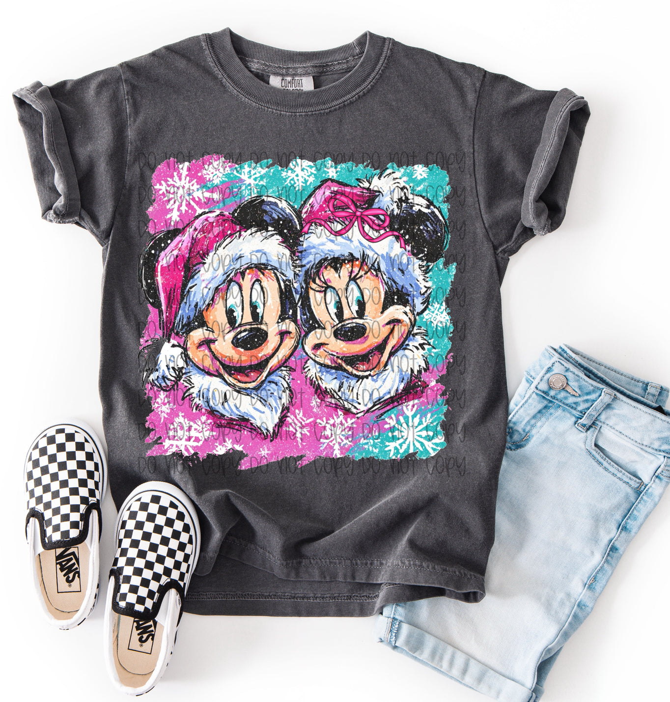 Christmas Mouse Couple DTF Prints