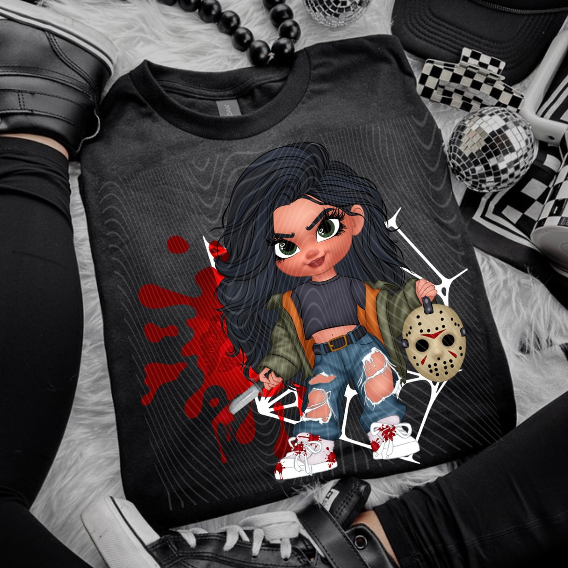 Jason Horror Girl DTF Prints