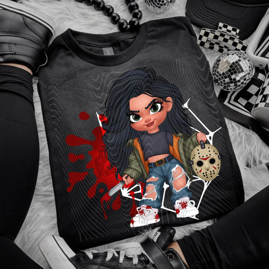 Jason Horror Girl DTF Prints