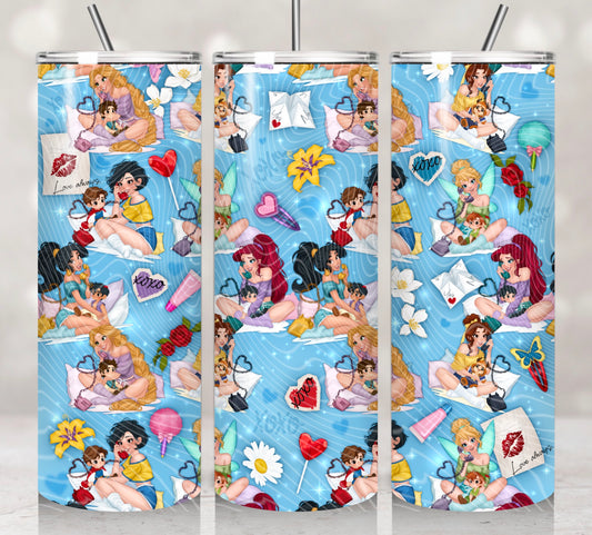 Princess Valentines Collage Tumbler Wrap