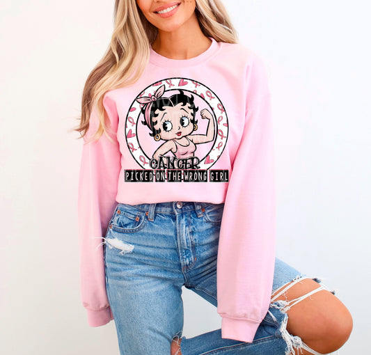 Cancer Picked On The Wrong Girl DTF Prints