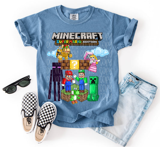 Minecraft Mario Edition DTF Prints