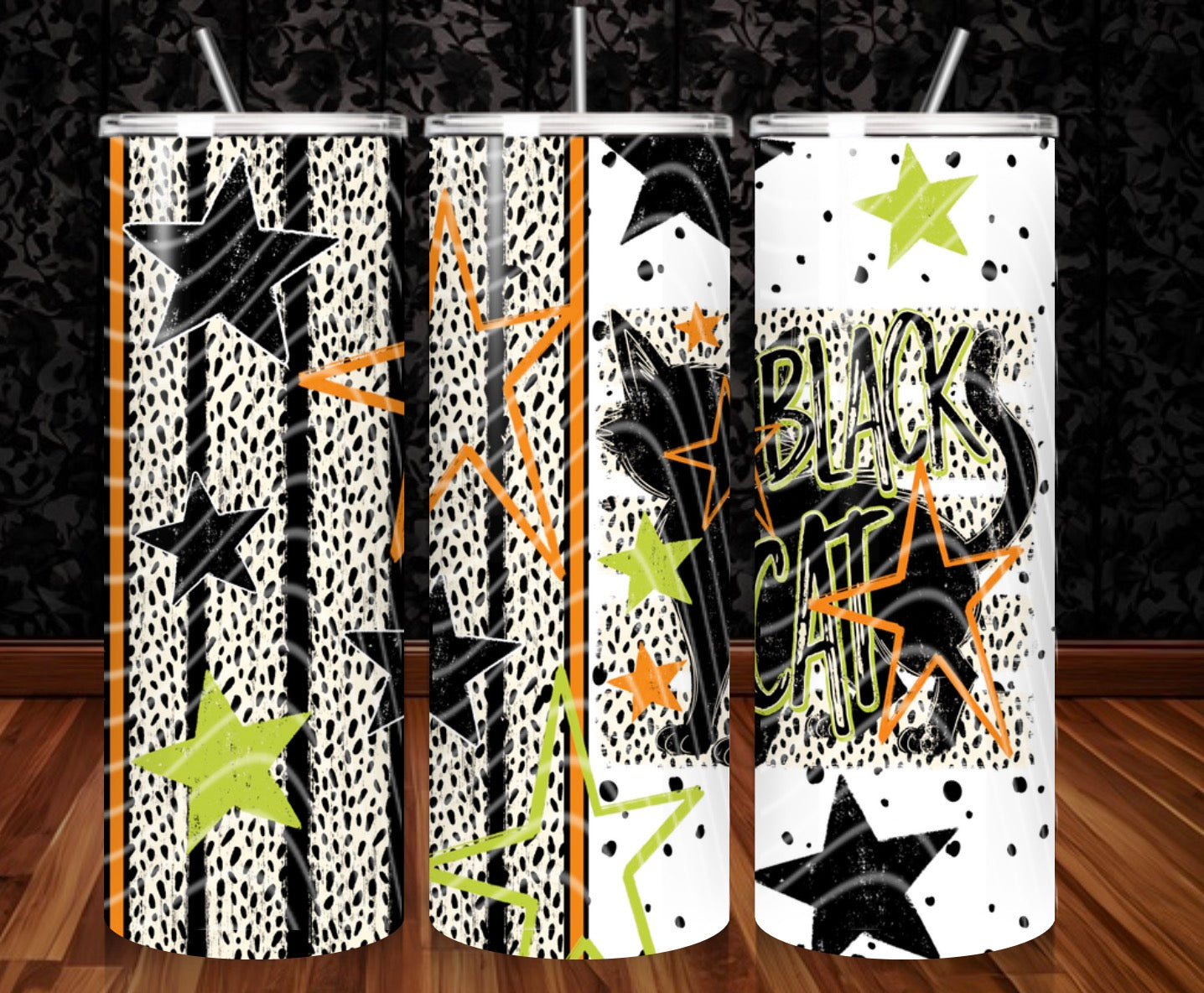Black Cat Tumbler Wrap