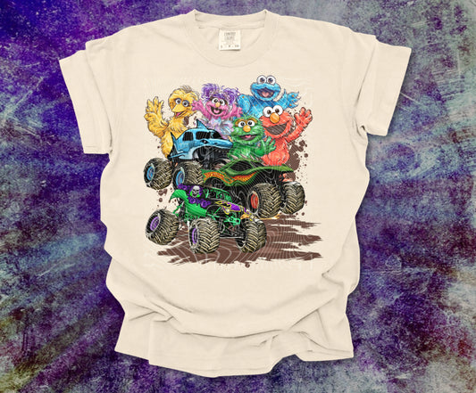 Sesame Monster Jam DTF Prints