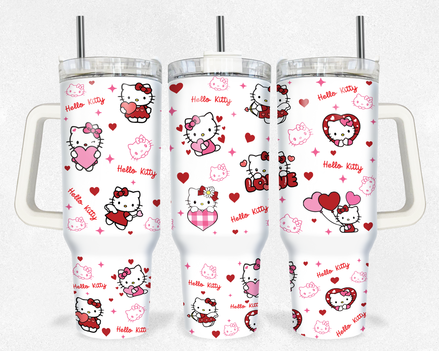 Kitty Love Valentines 40 oz Tumbler Prints