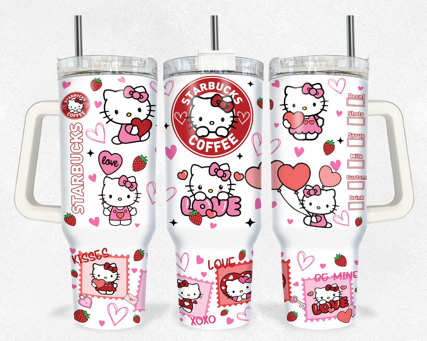 HKitty Valentines Coffee 40 oz Tumbler Prints